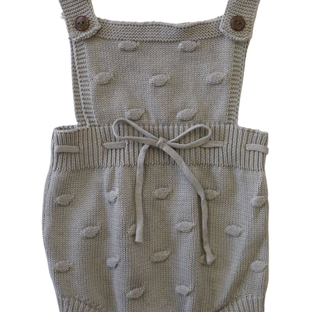 Basic Knit Bow Romper